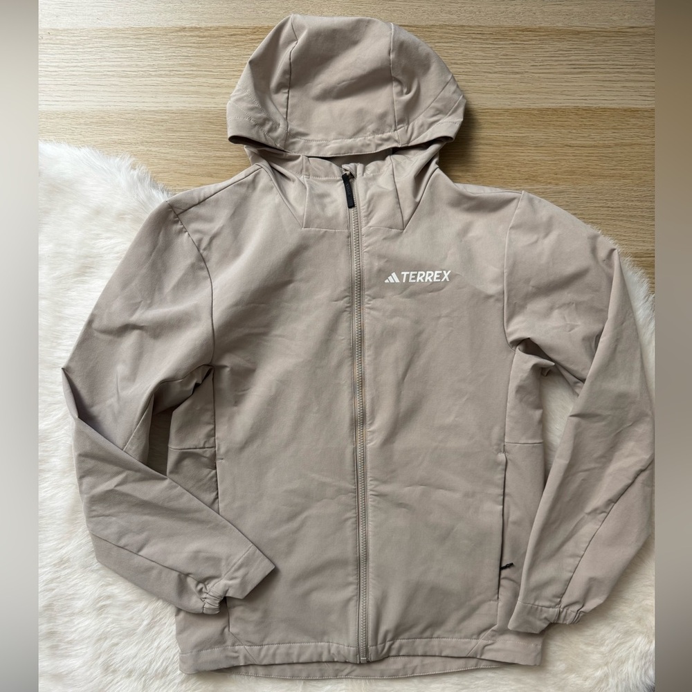 adidas Neutral Beige Hooded Jacket